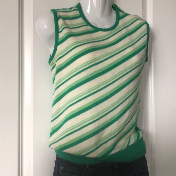 Vintage striped sweater vest circa 1960s - Picture 1 of 4